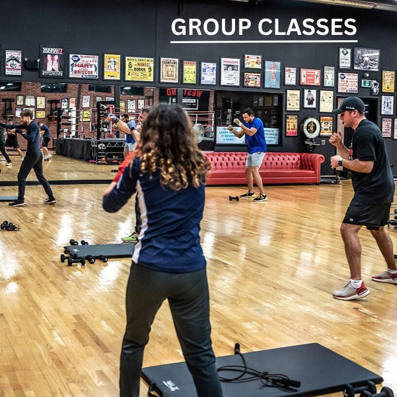 Fitness boxing class at West End
