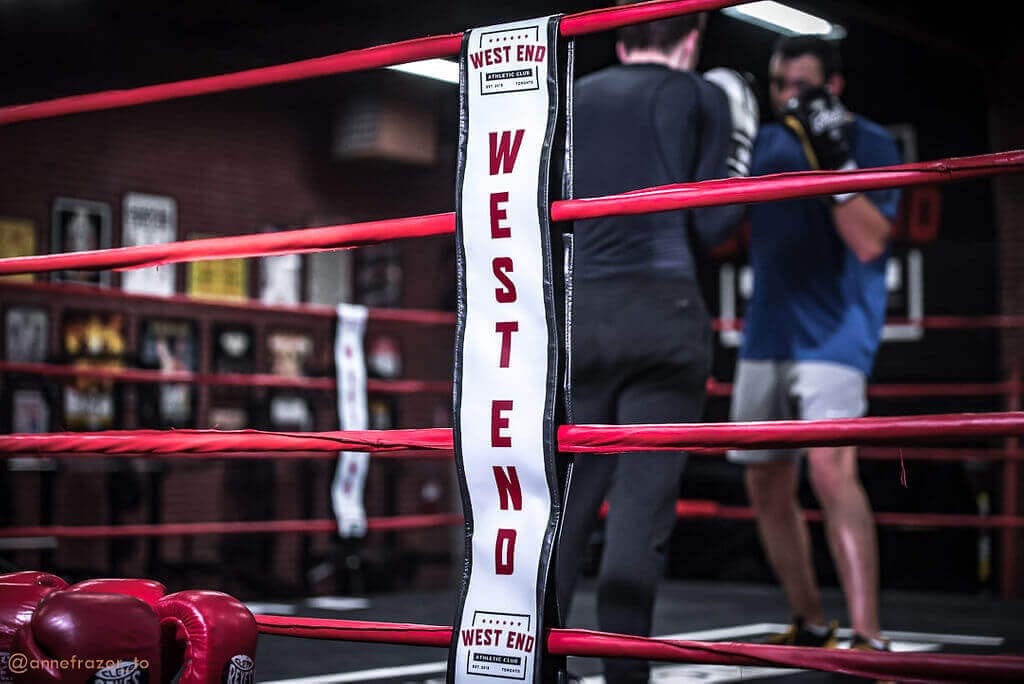 Women's Box & Burn class at West End